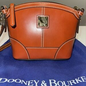 Dooney & Bourke Selleria Florentine Brown Leather  Crossbody Bag